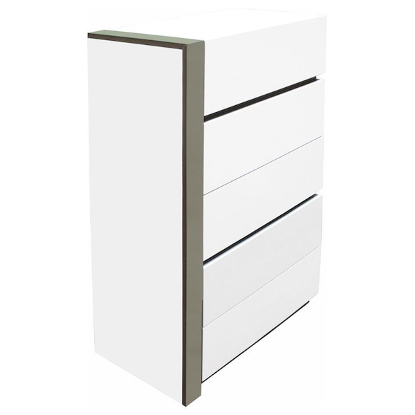 Kd Gabinetes Seville White Modern 5 Drawer Chest KD2825143 - main